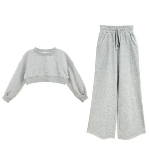 Kids spring winter  tracksuit wide leg Pant