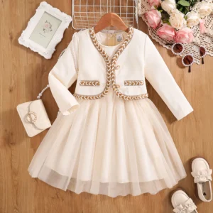 Girls' autumn fashion cute fluffy princess dress