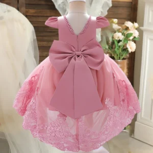 Big Bow Baby Girls 1st Birthday Princess Dress