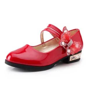 Girls Leather Shoe Soft Soled party Wedding