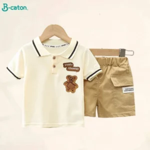 Children 2 PCS Short sleeve Fashion  Suit